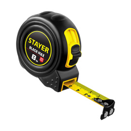 Рулетка измерительная Stayer Profi BlackMax двухкомпонентный корпус 8 м