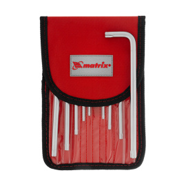Ключи имбусовые в наборе Matrix TORX-TT удлиненные T10-T50, 9 шт