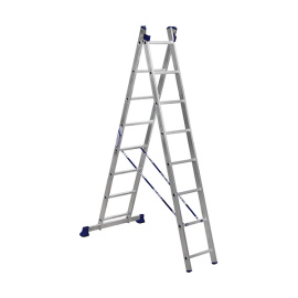 Лестница двухсекционная Alumet H2 5208 универсальная 2х8 алюминиевая 3.64 м