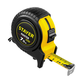 Рулетка измерительная Stayer Master обрезиненный корпус 7.5 м