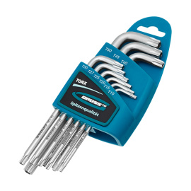 Ключи имбусовые в наборе Gross TORX-TT удлиненные T10-T50, 9 шт