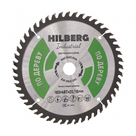 Диск пильный Hilberg Industrial HW181 по дереву 48 зубьев 180х20 мм