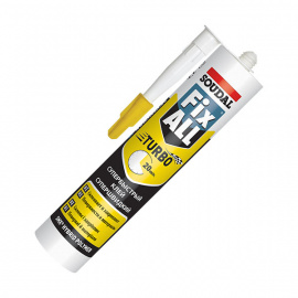 Клей-герметик универсальный Soudal Fix All Turbo полимерный, белый 290 мл