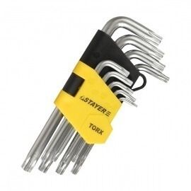 Ключи имбусовые в наборе Stayer Master короткие TORX 10-50 мм, 9 шт